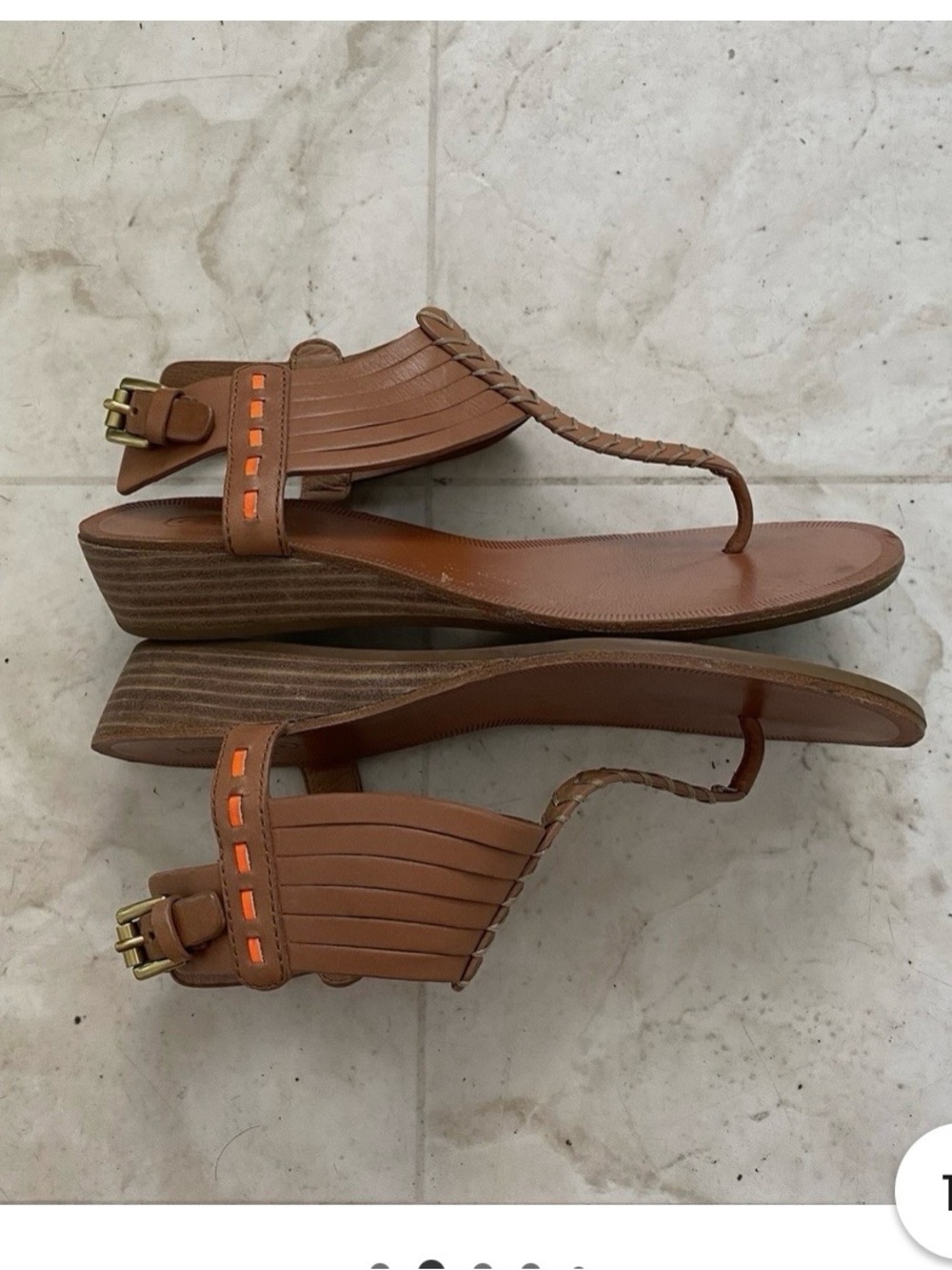 Coach T-Strap Sandals “India” wedge sandals - Picture 6 of 12